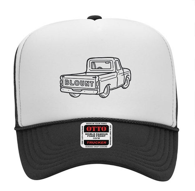 White Otto Trucker Hat with Hayden Blount Truck Logo