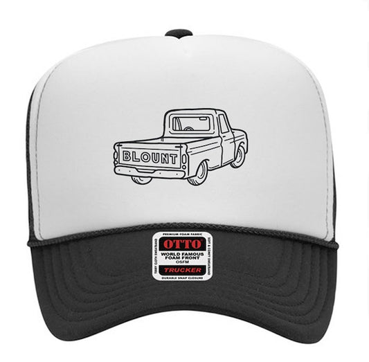 White Otto Trucker Hat with Hayden Blount Truck Logo
